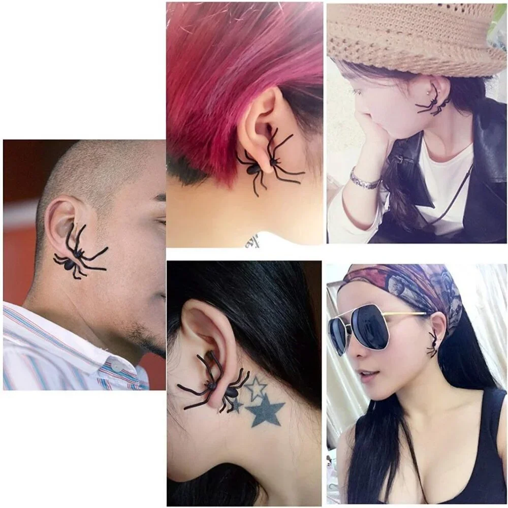 Women's Black Spider Halloween Decorations & Cosplay Party Supplies Earrings